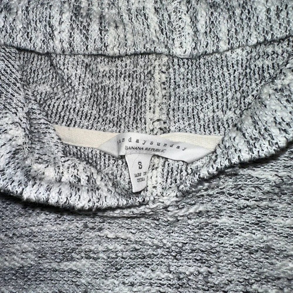 Banana Republic Hoodie Men's Small Gray Marled Knit Long Sleeve‎ Casual Pullover